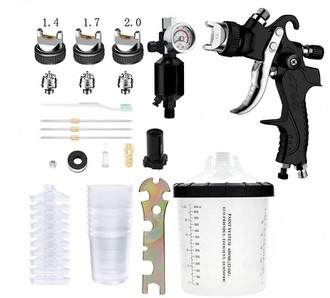refinished painting lvlp spray gun SK-2008 black